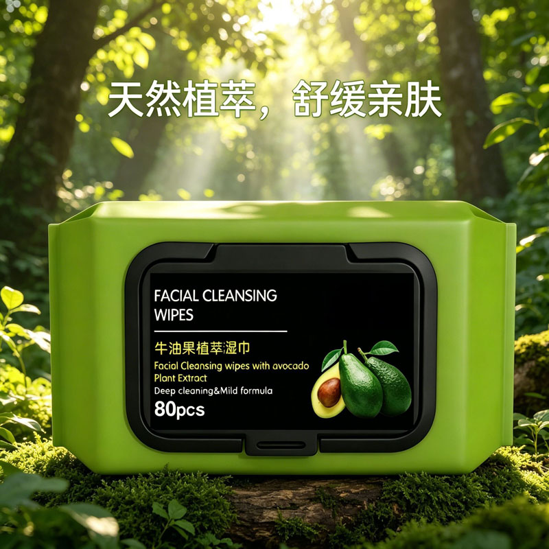 牛油果带盖湿巾一包